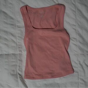 American Eagle Women's Pink Tank Top Square Neck